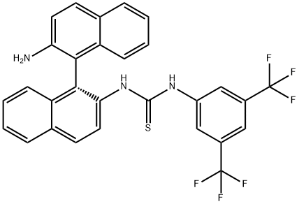 N-[(1R)-2'-amino[1,1'-binaphthalen]-2-yl]-N'-[3,5-bis(trifluoromethyl)phenyl]-Thiourea Structure