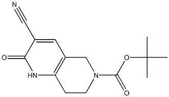 tert-butyl 3-cyano-2-oxo-1,2,5,6,7,8-hexahydro-1,6-naphthyridine-6-carboxylate 구조식 이미지