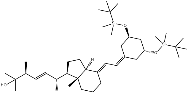 (3S,6R,E)-6-((1R,3aS,7aR,E)-4-(2-((3R,5R)-3,5-bis
((tert-butyldimethylsilyl)oxy)cyclohexylidene)
ethylidene)-7a-methyloctahydro-1H-inden-1-yl)-
2,3-dimethylhept-4-en-2-ol Structure
