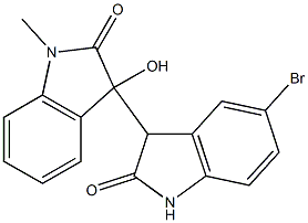 3-(5-bromo-2-oxo-1,3-dihydroindol-3-yl)-3-hydroxy-1-methylindol-2-one Structure