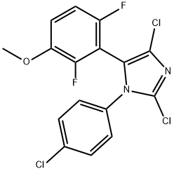 2,4-dichloro-1-(4-chlorophenyl)-5-(2,6-difluoro-3-methoxyphenyl)-1H-imidazole Structure