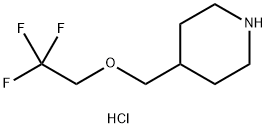 4-[(2,2,2-trifluoroethoxy)methyl]piperidine hydrochloride Structure