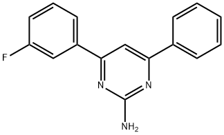 4-(3-fluorophenyl)-6-phenylpyrimidin-2-amine 구조식 이미지