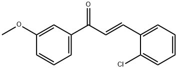 (2E)-3-(2-chlorophenyl)-1-(3-methoxyphenyl)prop-2-en-1-one 구조식 이미지