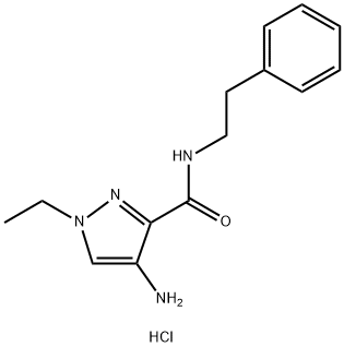 4-amino-1-ethyl-N-(2-phenylethyl)-1H-pyrazole-3-carboxamide Structure