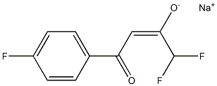 sodium:(E)-1,1-difluoro-4-(4-fluorophenyl)-4-oxobut-2-en-2-olate Structure