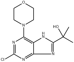 2-(2-chloro-6-morpholino-9H-purin-8-yl)propan-2-ol Structure