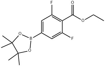 ethyl 2,6-difluoro-4-(4,4,5,5-tetramethyl-1,3,2-dioxaborolan-2-yl)benzoate Structure