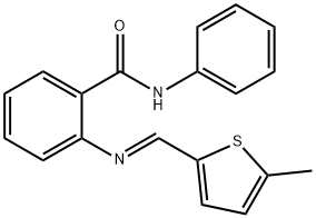 2-{[(5-methyl-2-thienyl)methylene]amino}-N-phenylbenzamide 구조식 이미지