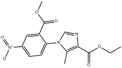 ethyl 1-(2-(methoxycarbonyl)-4-nitrophenyl)-5-methyl-1H-imidazole-4-carboxylate Structure