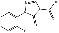 1-(2-fluorophenyl)-5-oxo-4,5-dihydro-1H-pyrazole-4-carboxylic acid 구조식 이미지