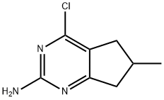 4-CHLORO-6-METHYL-6,7-DIHYDRO-5H-CYCLOPENTA[D]PYRIMIDIN-2-AMINE 구조식 이미지