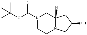 (7R,8aS)-tert-butyl 7-hydroxyhexahydropyrrolo[1,2-a]pyrazine-2(1H)-carboxylate 구조식 이미지
