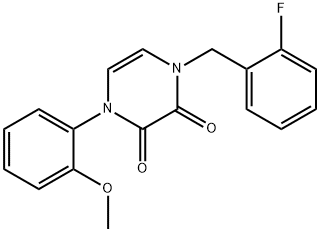 1-[(2-fluorophenyl)methyl]-4-(2-methoxyphenyl)pyrazine-2,3-dione Structure