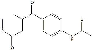 METHYL 4-(4-ACETAMIDOPHENYL)-3-METHYL-4-OXOBUTANOATE 구조식 이미지