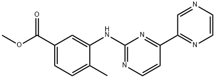 methyl 4-methyl-3-((4-(pyrazin-2-yl)pyrimidin-2-yl)amino)benzoate Structure