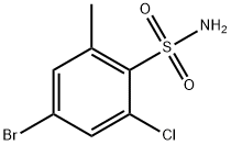 4-BROMO-2-CHLORO-6-METHYLBENZENESULFONAMIDE Structure