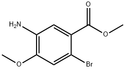 5-Amino-2-bromo-4-methoxy-benzoic acid methyl ester 구조식 이미지