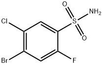 4-BROMO-5-CHLORO-2-FLUOROBENZENESULFONAMIDE 구조식 이미지