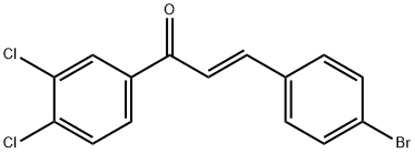 (2E)-3-(4-bromophenyl)-1-(3,4-dichlorophenyl)prop-2-en-1-one 구조식 이미지