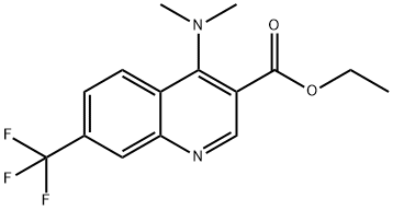 4-Dimethylamino-7-trifluoromethyl-quinoline-3-carboxylic acid ethyl ester Structure