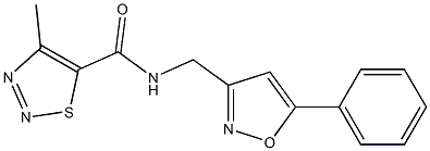 4-methyl-N-[(5-phenyl-1,2-oxazol-3-yl)methyl]thiadiazole-5-carboxamide Structure