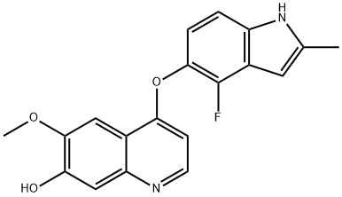 7-Quinolinol, 4-[(4-fluoro-2-methyl-1H-indol-5-yl)oxy]-6-methoxy- Structure