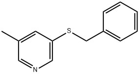 3-Methyl-5-[(phenylmethyl)thio]pyridine Structure