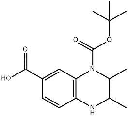 4-[(tert-butoxy)carbonyl]-2,3-dimethyl-1,2,3,4-tetrahydroquinoxaline-6-carboxylic acid Structure