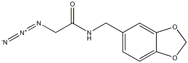 2-azido-N-(1,3-benzodioxol-5-ylmethyl)acetamide Structure