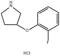3-(2-Fluorophenoxy)pyrrolidine HCl 구조식 이미지