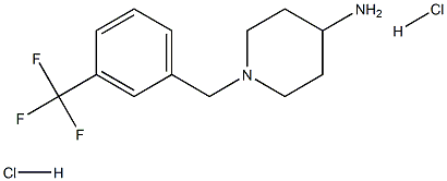 1-[3-(Trifluoromethyl)benzyl]piperidin-4-amine dihydrochloride 구조식 이미지