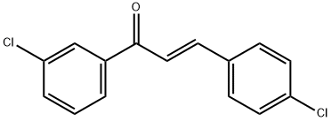 (2E)-1-(3-chlorophenyl)-3-(4-chlorophenyl)prop-2-en-1-one 구조식 이미지