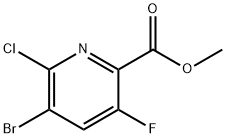 methyl 5-bromo-6-chloro-3-fluoropicolinate Structure