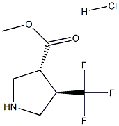 methyl (3R,4R)-4-(trifluoromethyl)pyrrolidine-3-carboxylate hydrochloride Structure