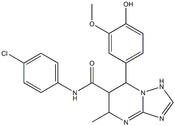 N-(4-chlorophenyl)-7-(4-hydroxy-3-methoxyphenyl)-5-methyl-1,5,6,7-tetrahydro-[1,2,4]triazolo[1,5-a]pyrimidine-6-carboxamide Structure