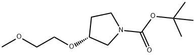 (R)-TERT-BUTYL 3-(2-METHOXYETHOXY) PYRROLIDINE-1-CARBOXYLATE 구조식 이미지