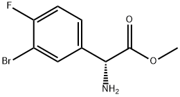 METHYL(2R)-2-AMINO-2-(3-BROMO-4-FLUOROPHENYL)ACETATE Structure