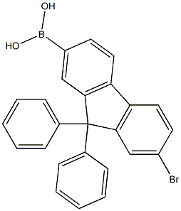 B-(7-bromo-9,9-diphenyl-9H-fluoren-2-yl)-Boronic acid Structure