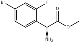 METHYL(2R)-2-AMINO-2-(4-BROMO-2-FLUOROPHENYL)ACETATE 구조식 이미지