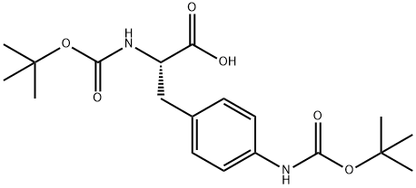 N-[(1,1-dimethylethoxy)carbonyl]-4-[[(1,1-dimethylethoxy)carbonyl]amino]- L-Phenylalanine 구조식 이미지