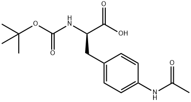 (R)-3-(4-Acetamidophenyl)-2-((tert-butoxycarbonyl)amino)propanoic acid Structure
