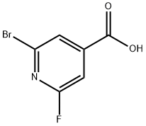 2-bromo-6-fluro-4-pyridinecarboxylic acid Structure