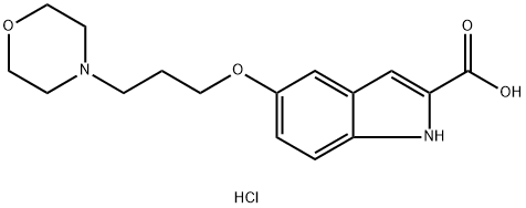 5-(3-morpholinopropoxy)-1H-indole-2-carboxylic acid Structure