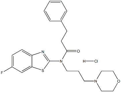 N-(6-fluoro-1,3-benzothiazol-2-yl)-N-(3-morpholin-4-ylpropyl)-3-phenylpropanamide:hydrochloride 구조식 이미지