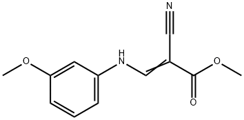 methyl 2-cyano-3-[(3-methoxyphenyl)amino]acrylate 구조식 이미지