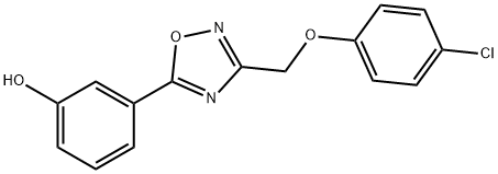 3-[3-(4-Chloro-phenoxymethyl)-[1,2,4]oxadiazol-5-yl]-phenol Structure