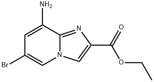 8-Amino-6-bromo-imidazo[1,2-a]pyridine-2-carboxylic acid ethyl ester 구조식 이미지