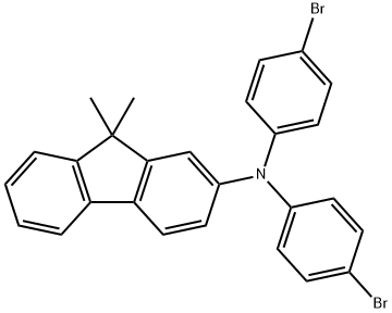 N,N-bis(4-bromophenyl)-9,9-dimethyl-9H-fluoren-2-amine Structure