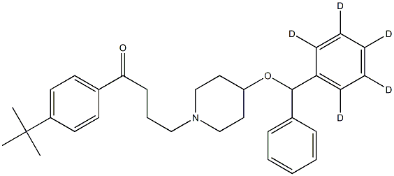 1-(4-tert-butylphenyl)-4-[4-[(2,3,4,5,6-pentadeuteriophenyl)-phenylmethoxy]piperidin-1-yl]butan-1-one Structure
